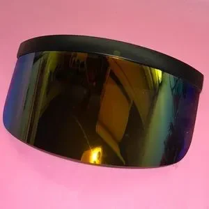 Accessories | Blue Gold Mirror Sun Visor Sunglasses Face 